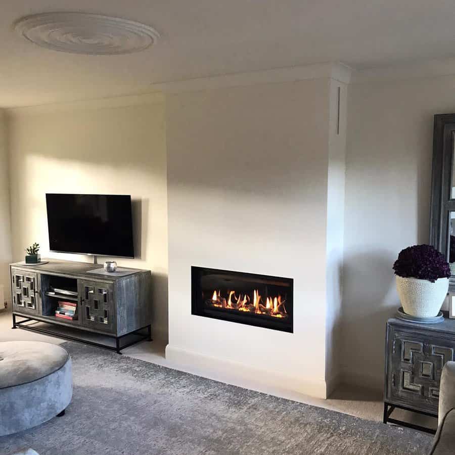 contemporary minimalist fireplace