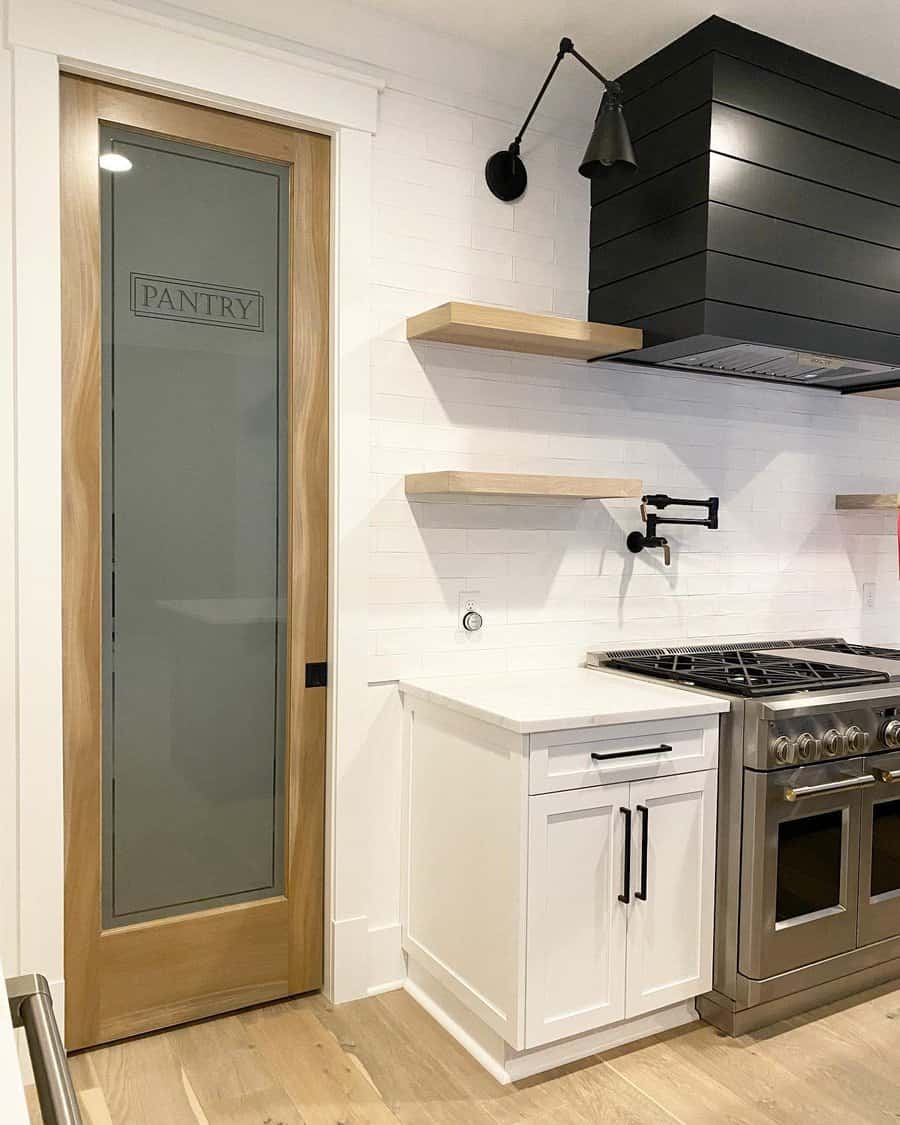 Contemporary Pantry Door Ideas blacksuburbanfarmhouse