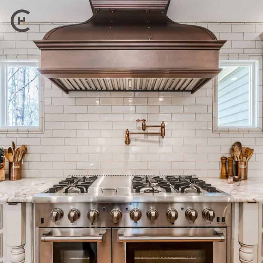 Metal range hood