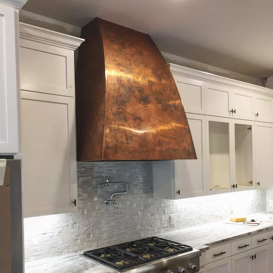 Metal range hood