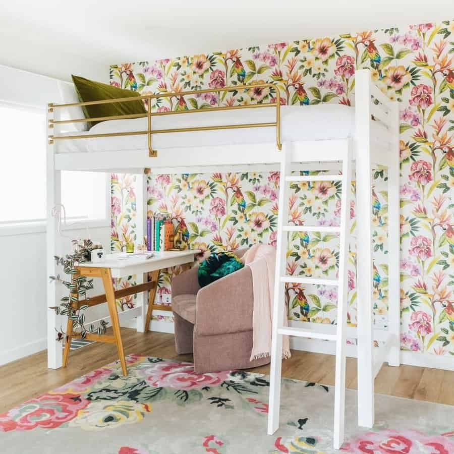 Loft bed with study area