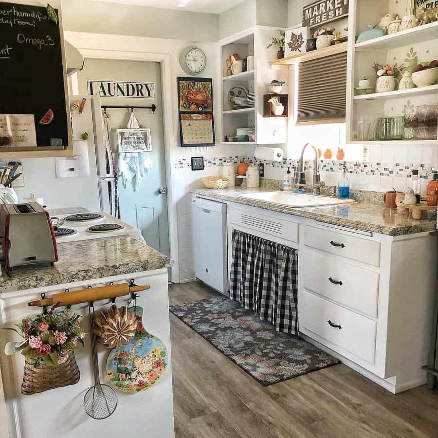 Country house small galley kitchen