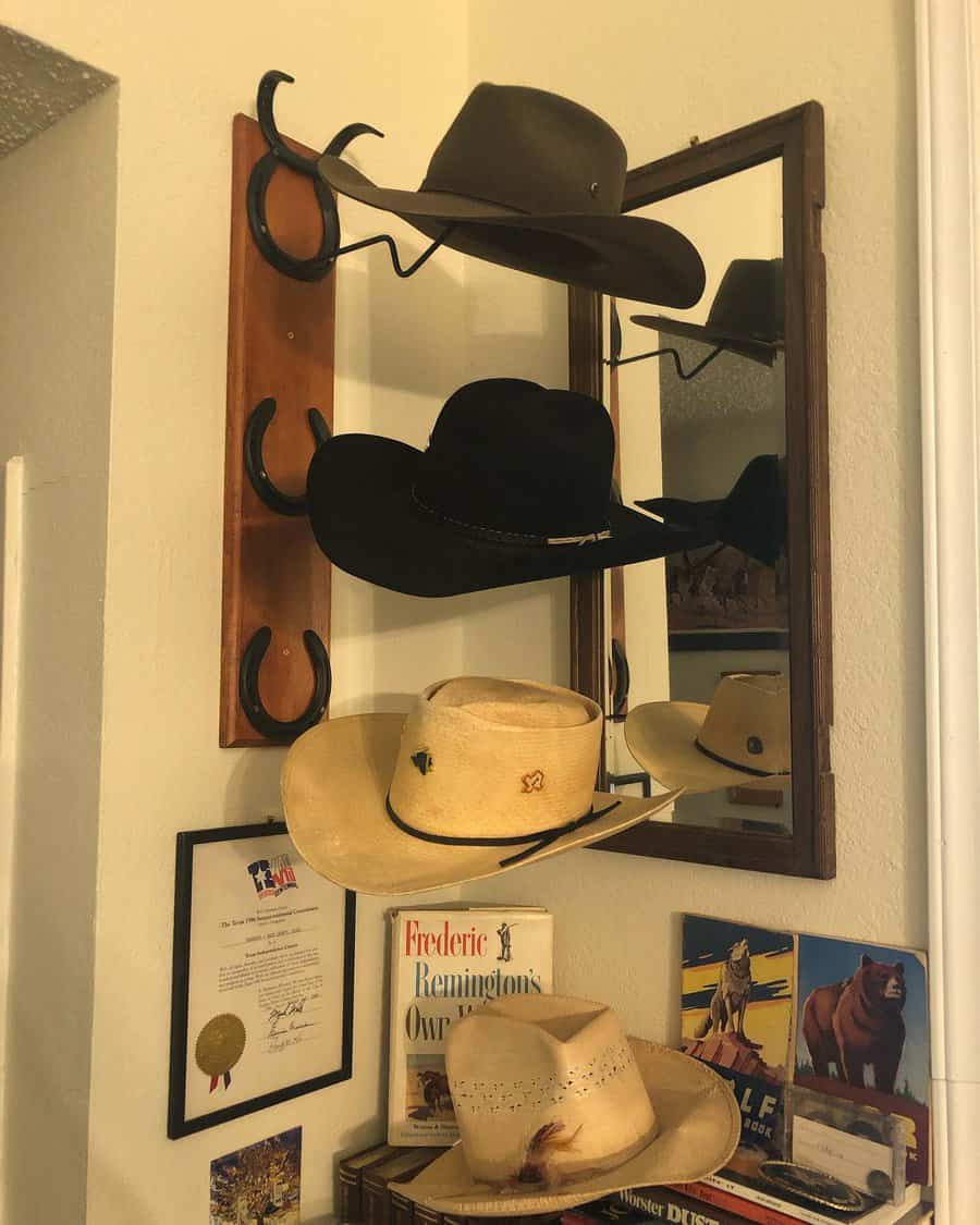 Cowboy hat rack ideas 