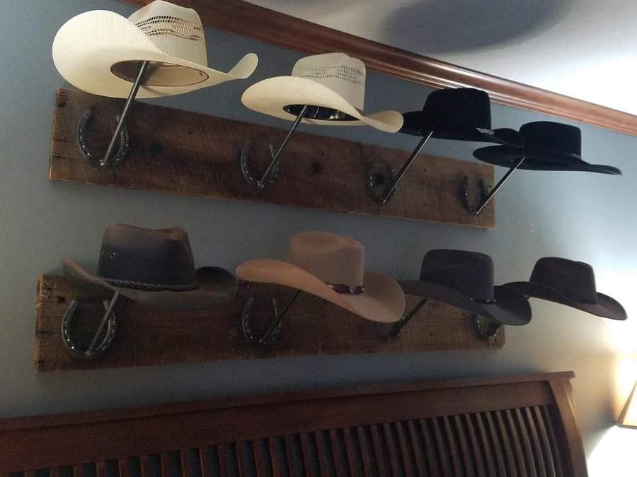 Cowboy hat rack ideas 