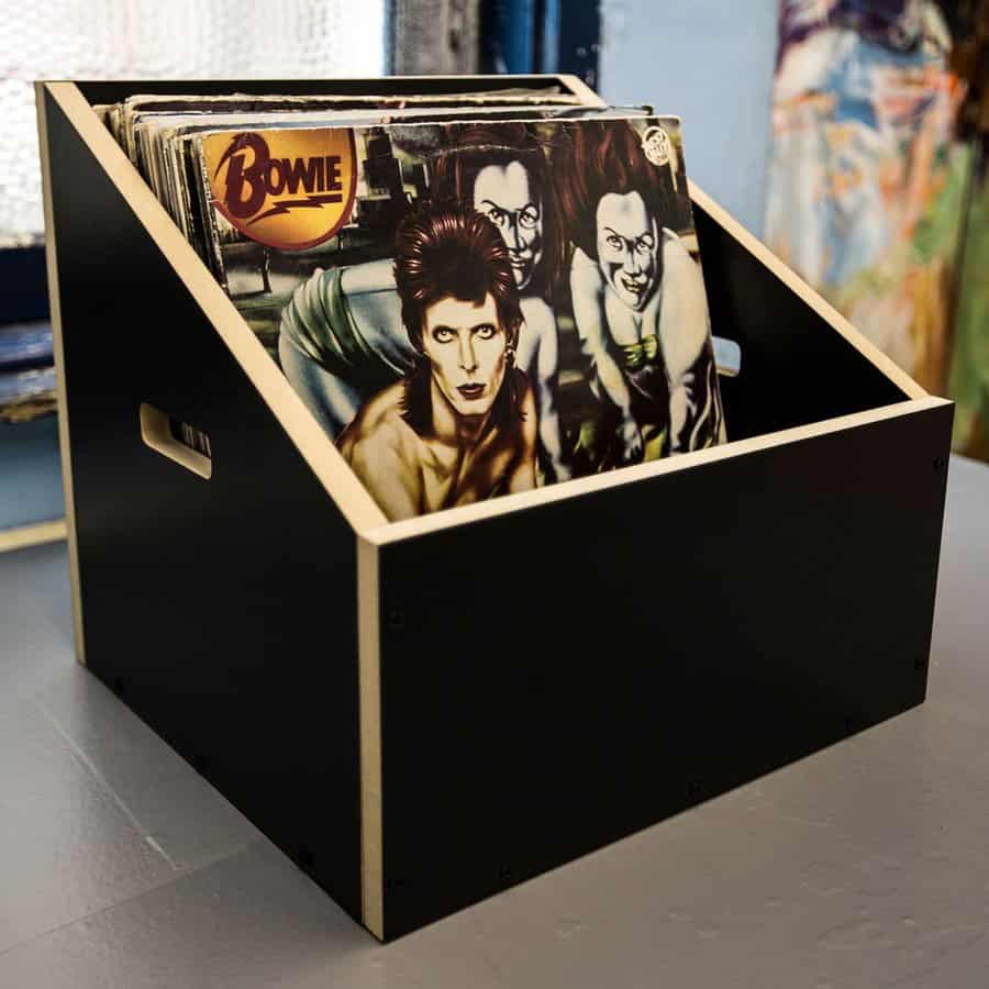 Record box with iconic album cover