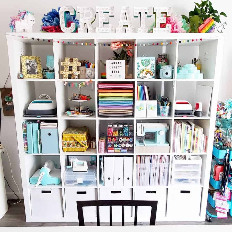 Organized craft cubbies