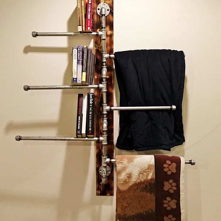 wall-mounted tiered pole