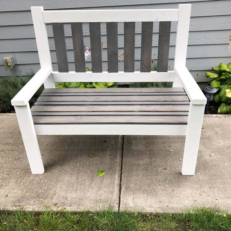 Deck bench with backrest