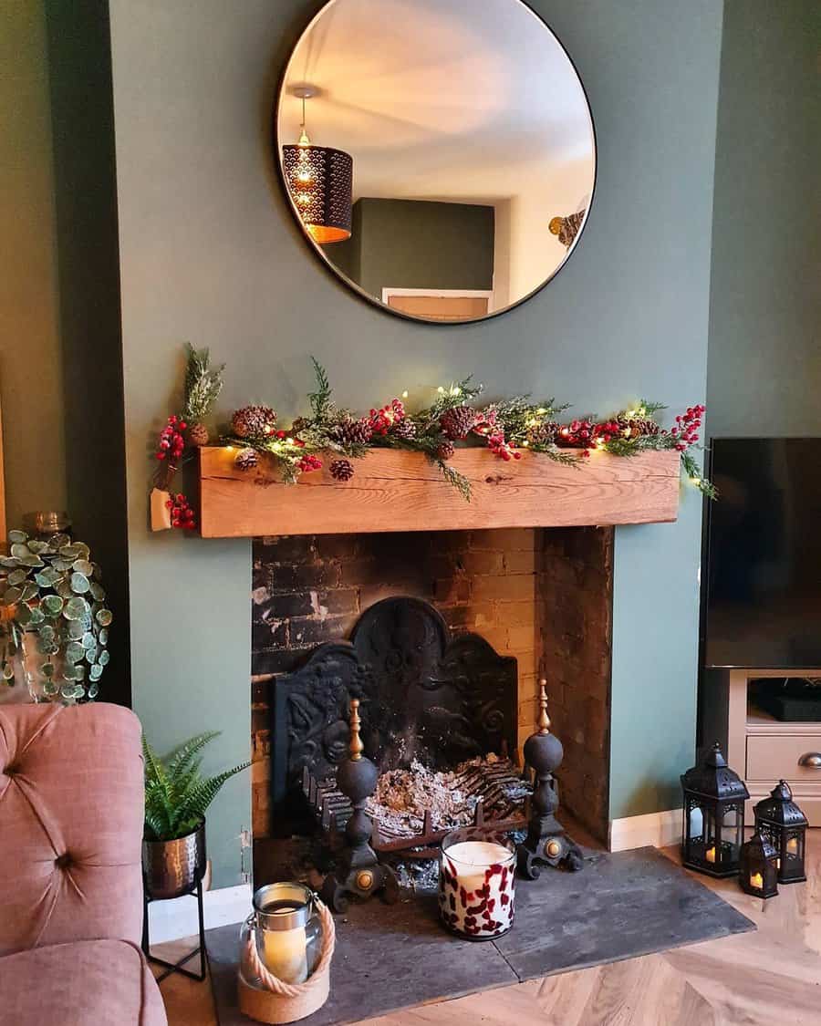 fireplace with mantelpiece decor