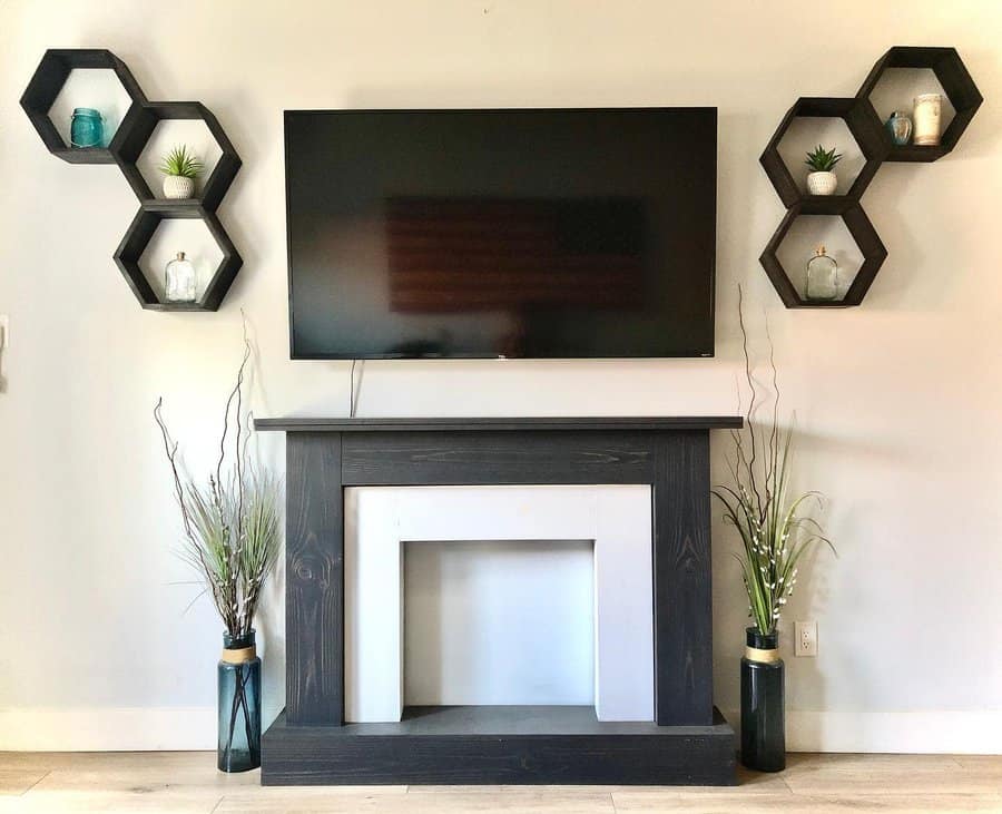 modern minimal style fireplace