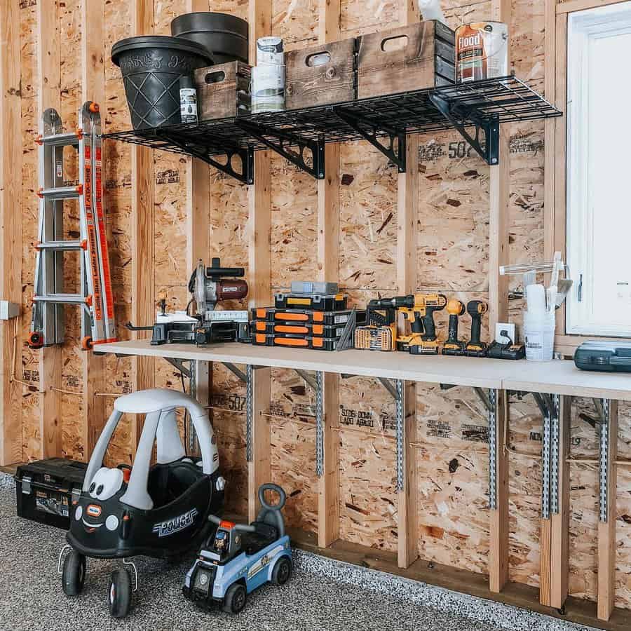 DIY Garage Shelf Ideas visionsfrommyfrontporch
