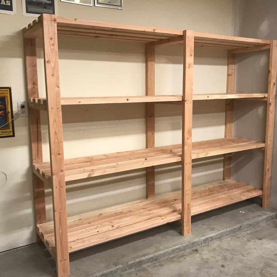 Wooden pallet shelf