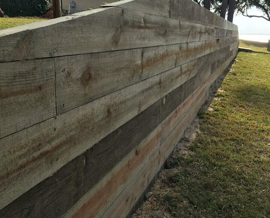 wooden retaining walls
