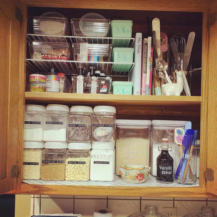 Pantry organizers with labels