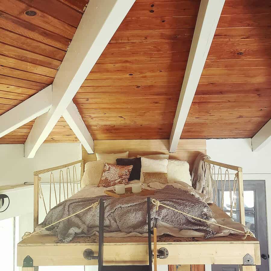 Rustic loft bed