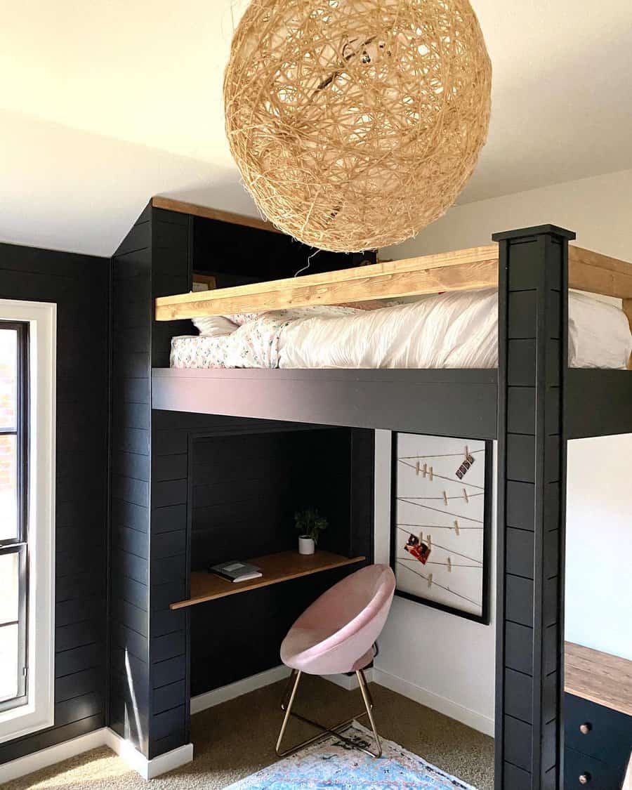 Loft bed with study area