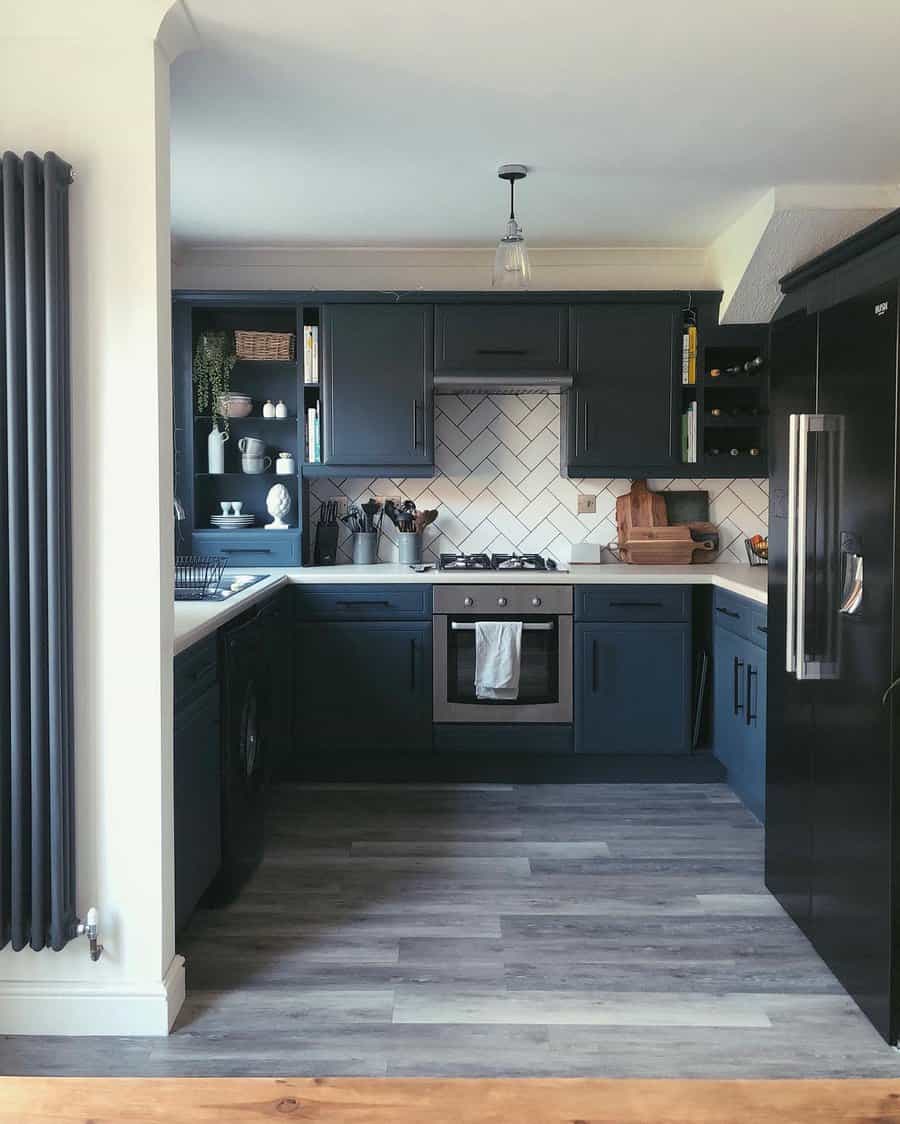 Oxford blue cabinets