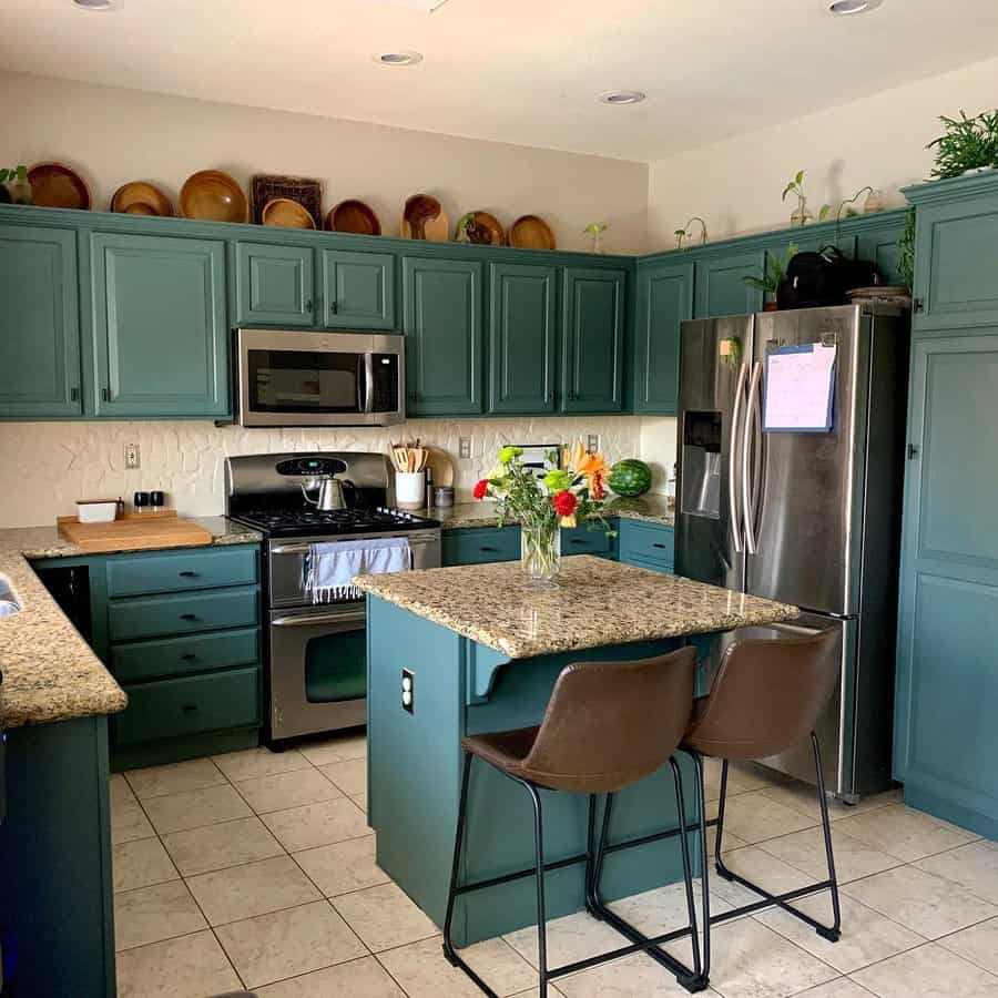 Green for kitchen cabinets