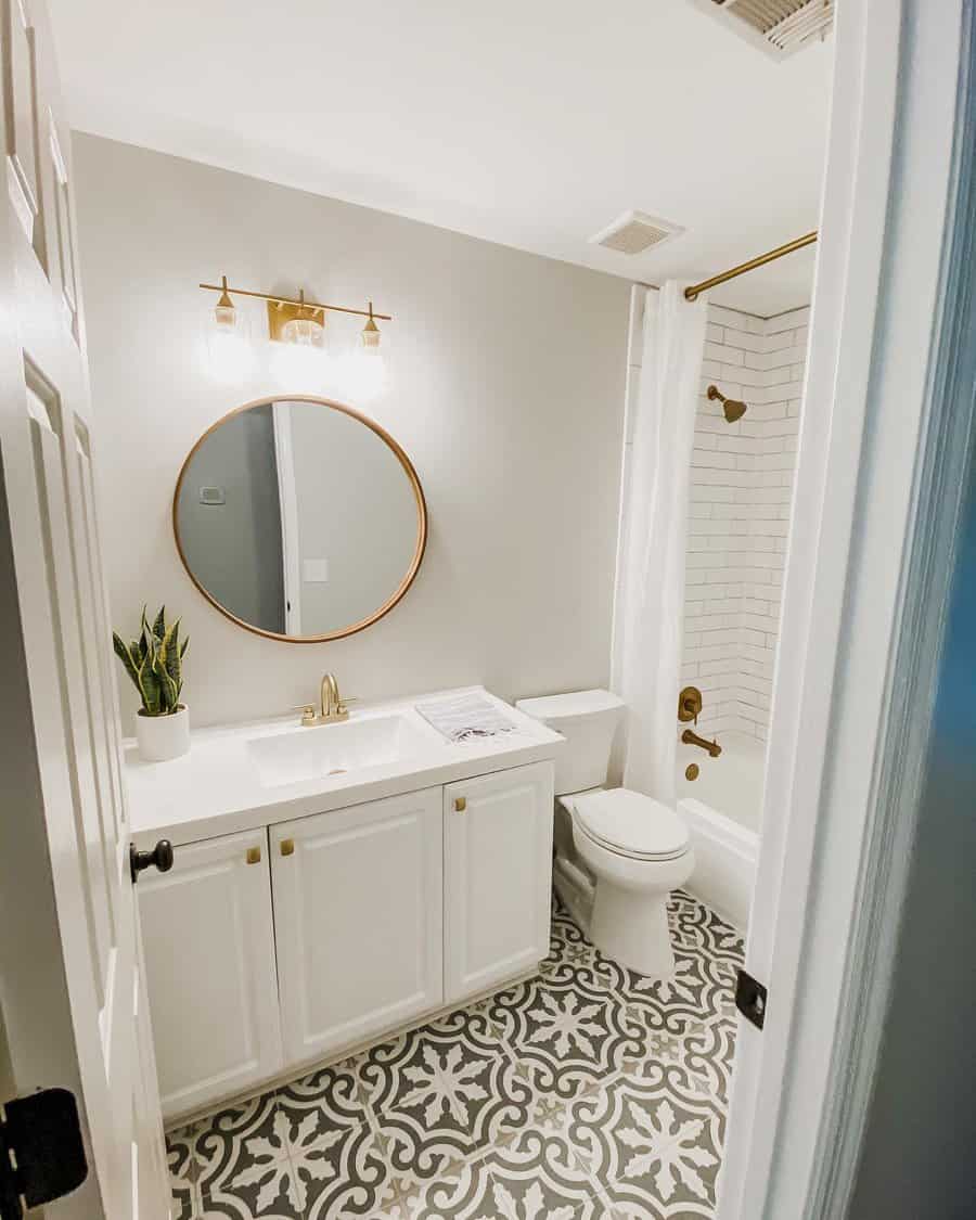 Small white bathroom