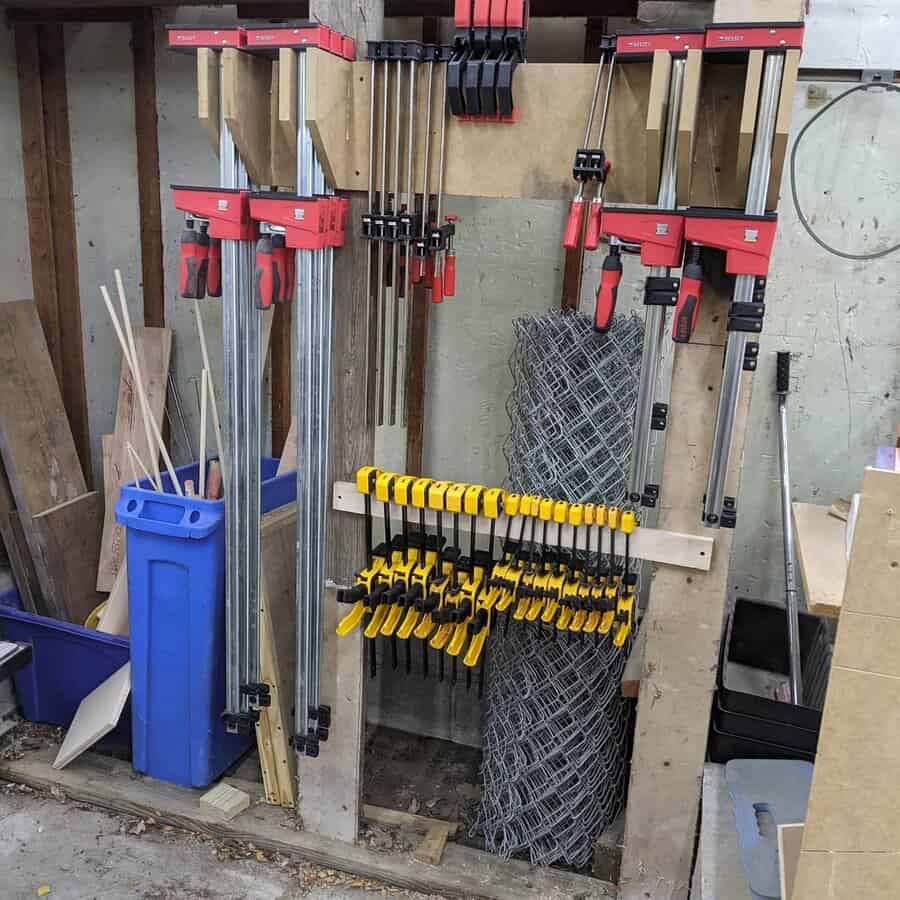 wood pallet tool storage