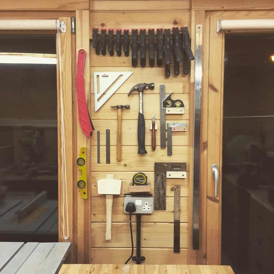 Wood pallet tool storage