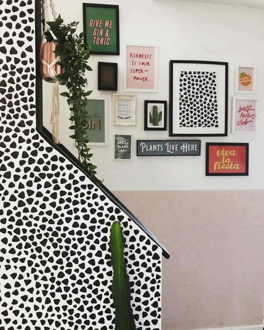 typography wall collage