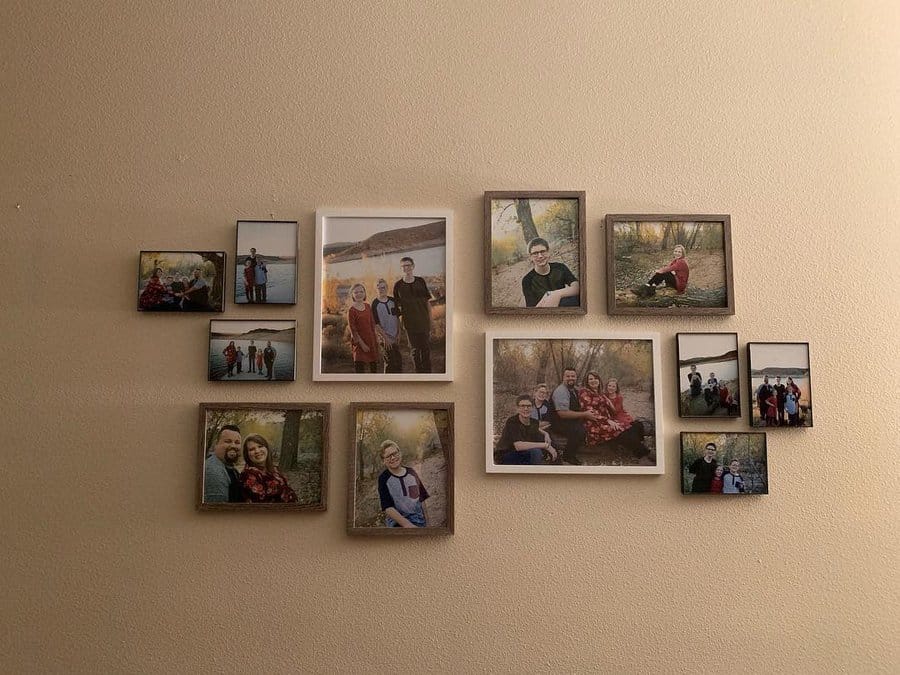 Family picture wall collage