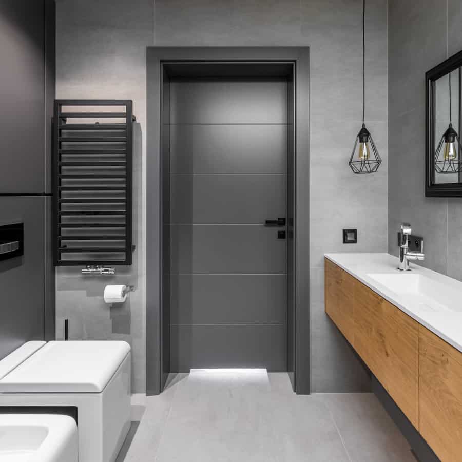 Dark Color Bathroom Door Ideas 2