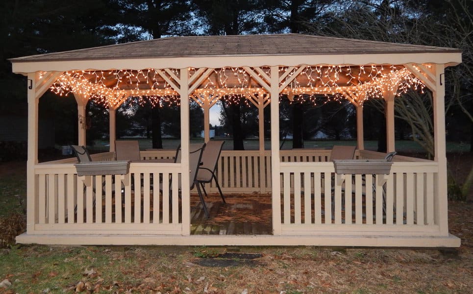 Gazebo with fence