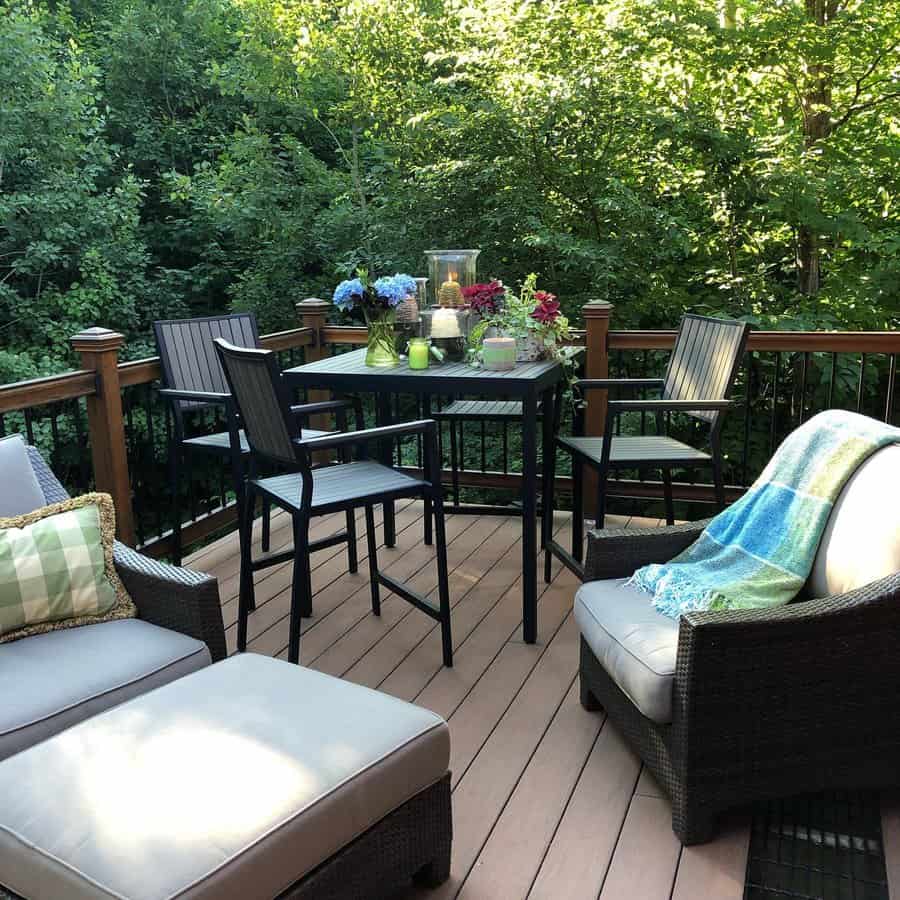 patio with a bistro dining set