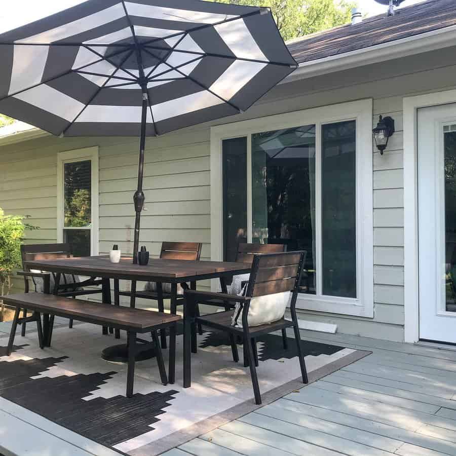 patio furniture with umbrella shade