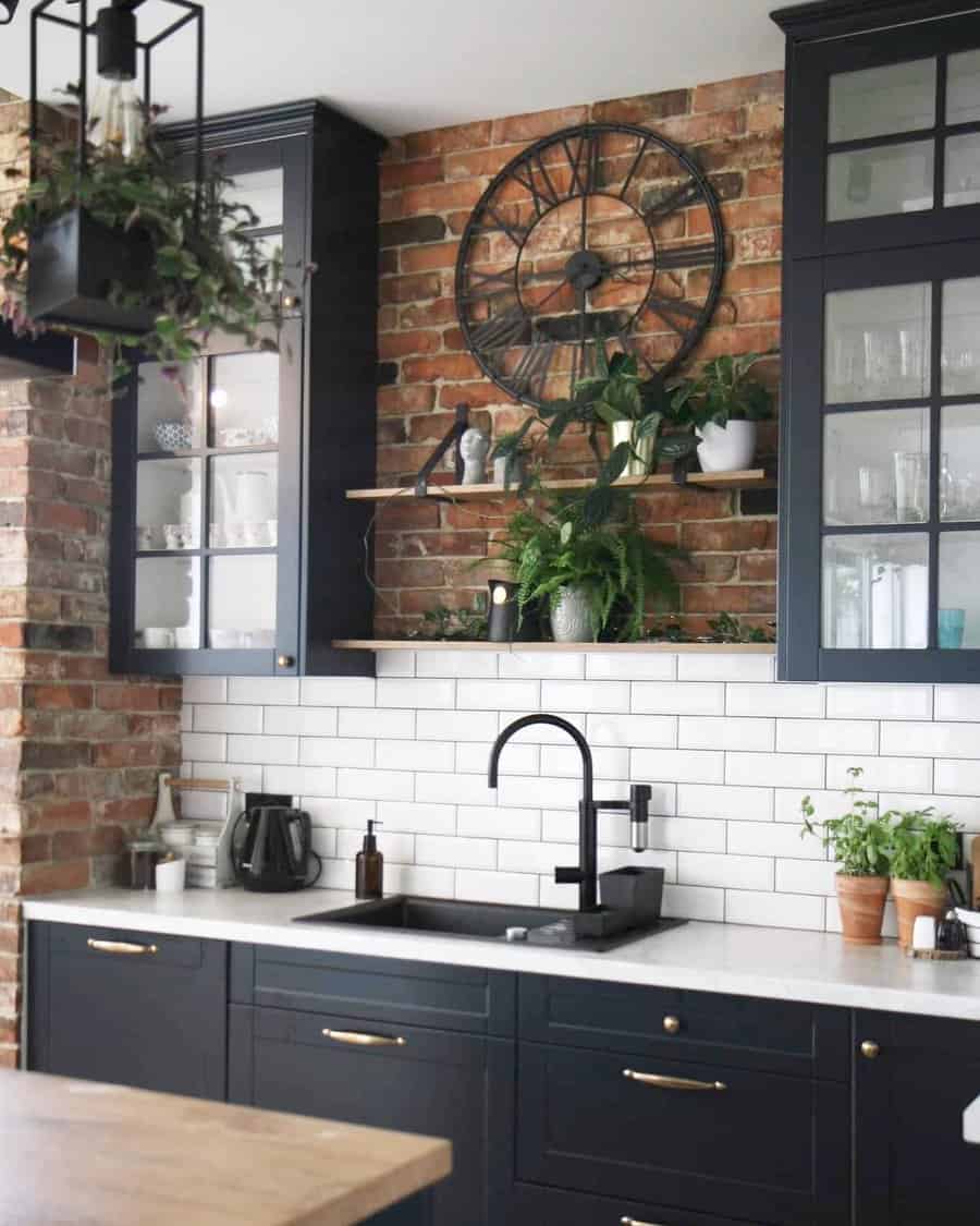 rustic kitchen with vertical decor