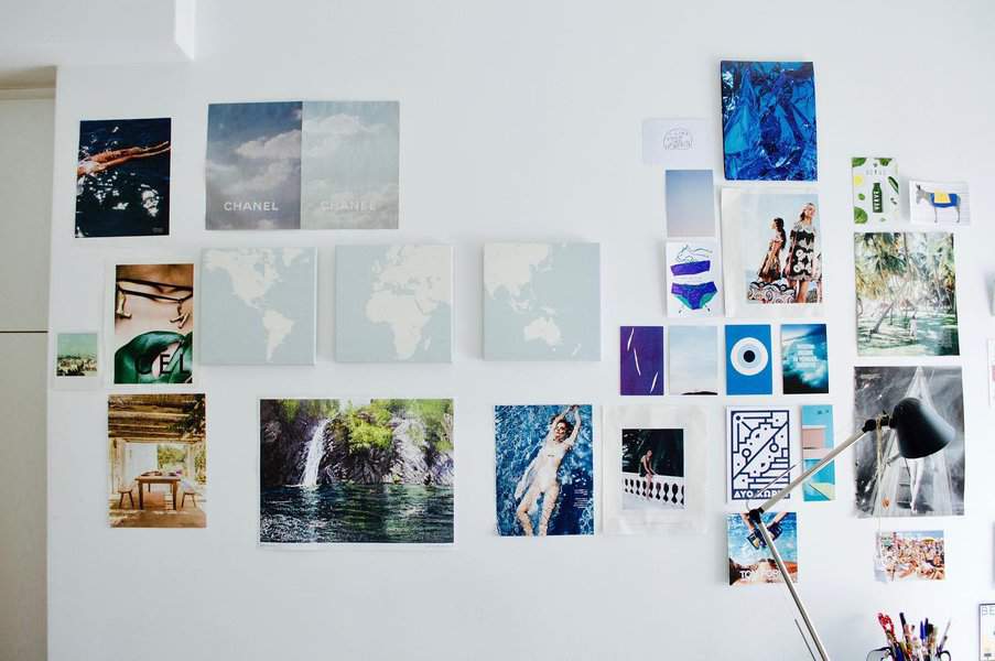 Creative photography wall collage