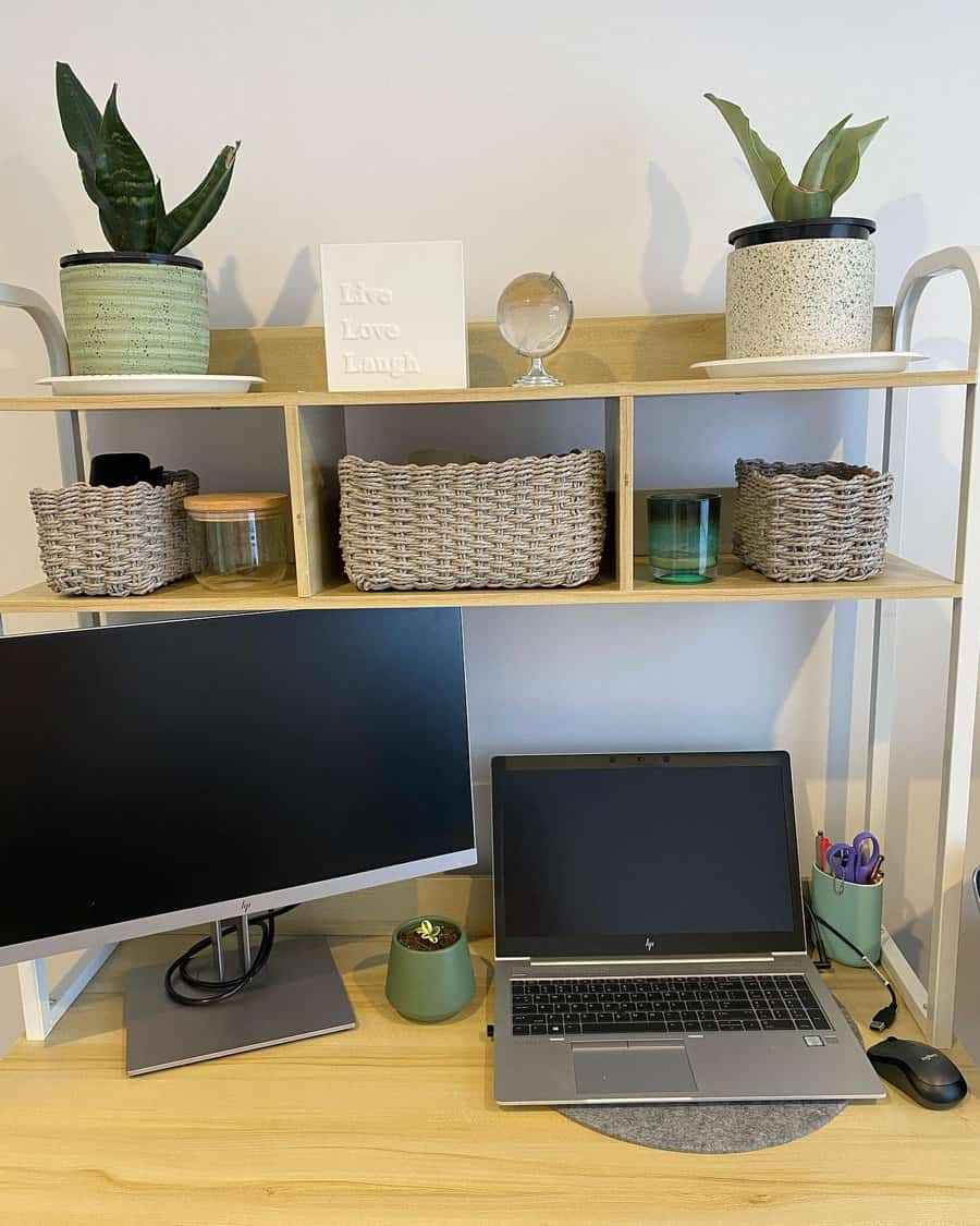 office desk with extended storage
