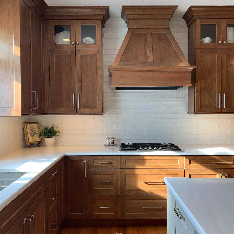 Walnut kitchen cabinets