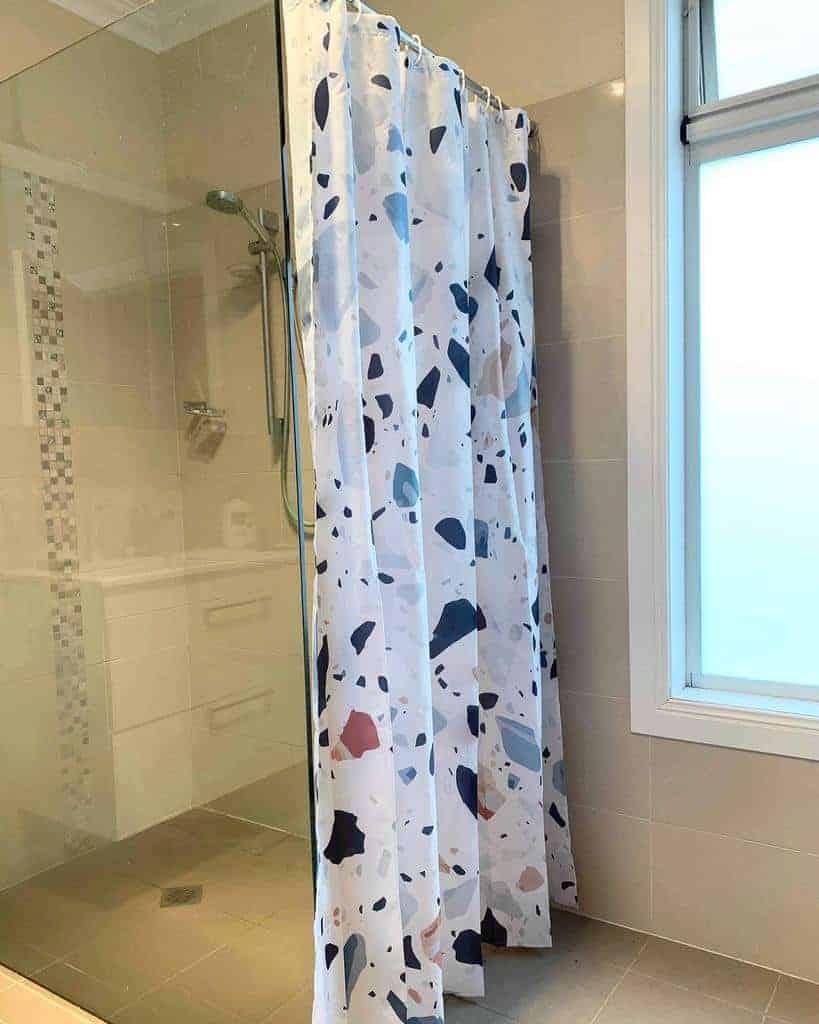 Terrazzo shower curtain