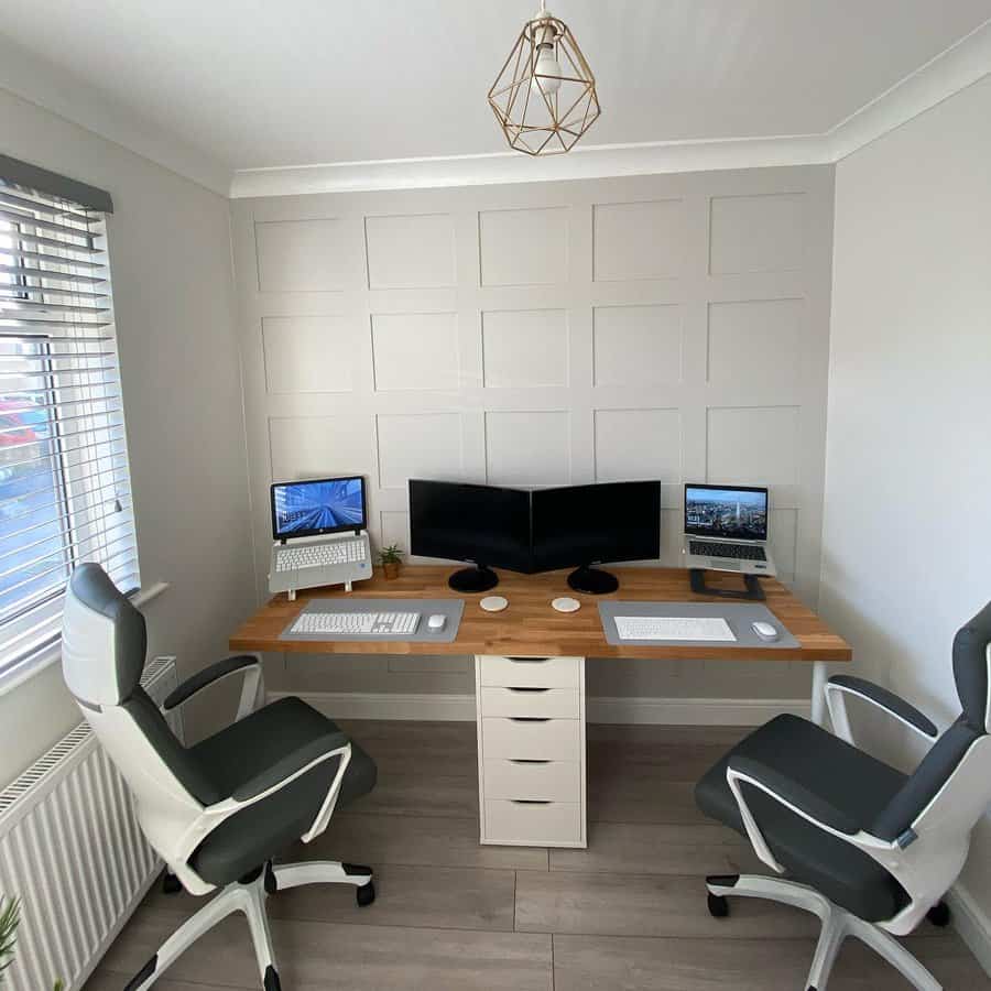 Double Home Office Desk Ideas behindthedoor44
