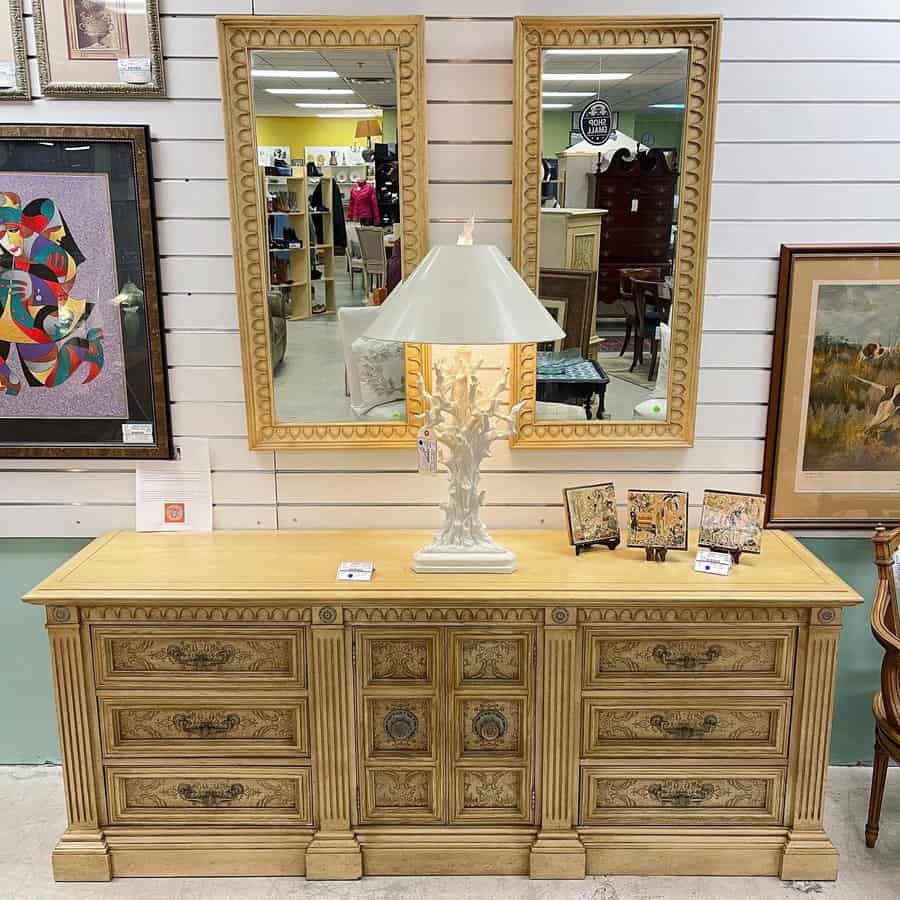 Victorian style vanity cabinet