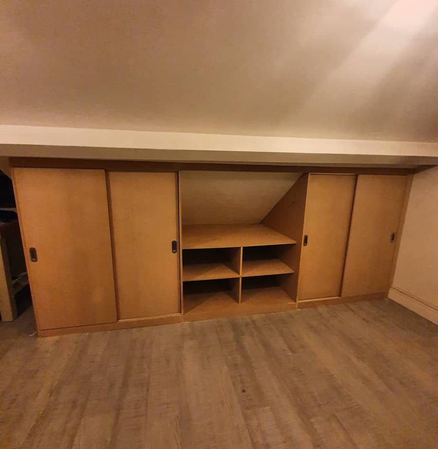 recessed attic cabinet