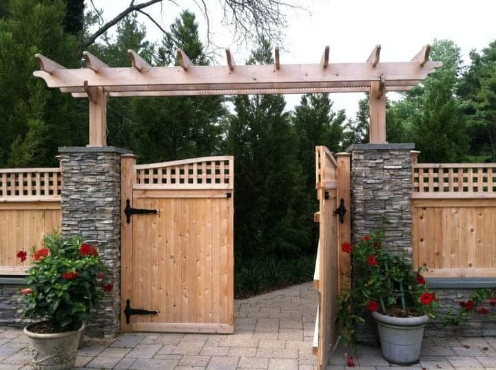 arbor with gate