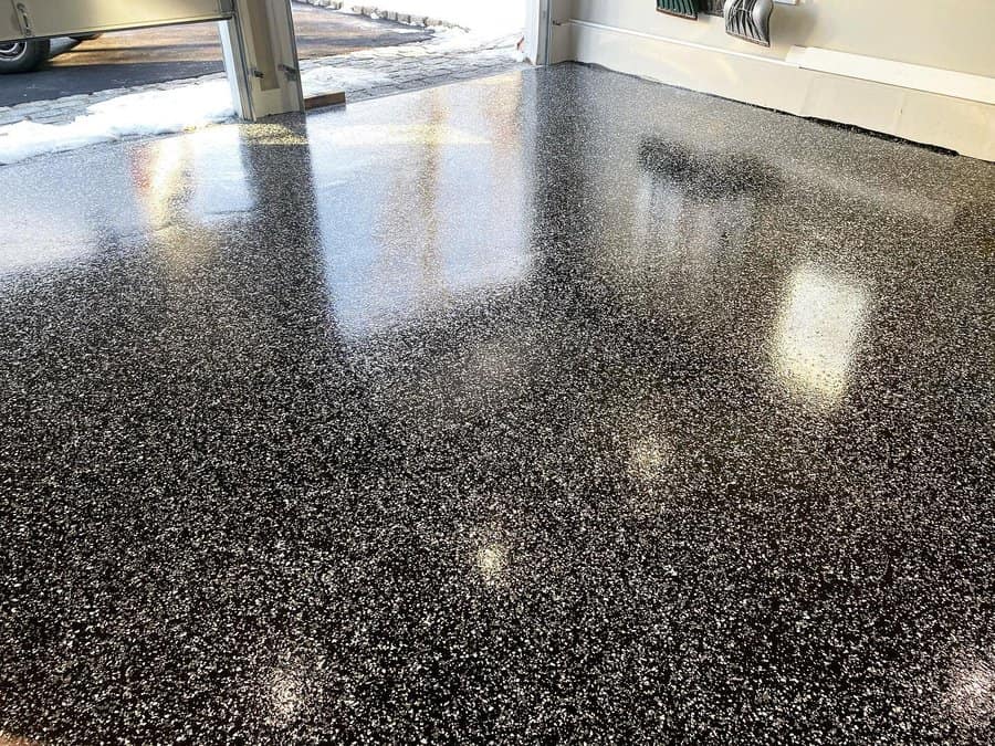 speckled epoxy flooring