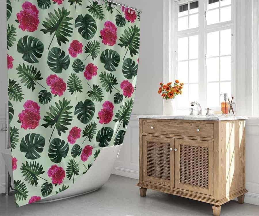 Tropical shower curtain