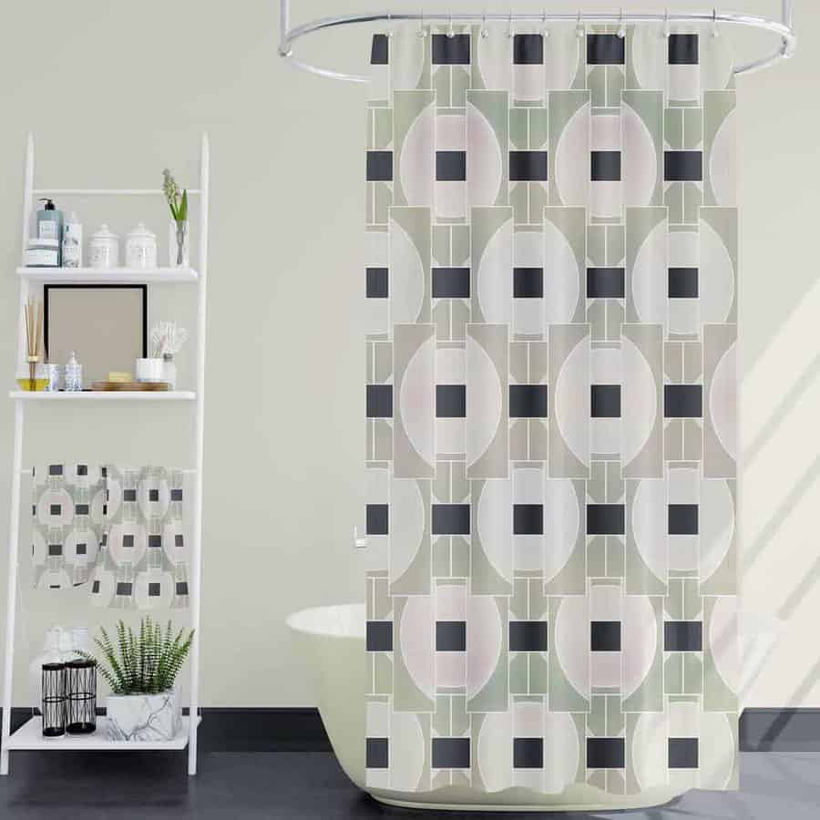 Geometric shower curtain