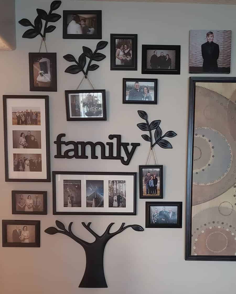 Family picture wall collage