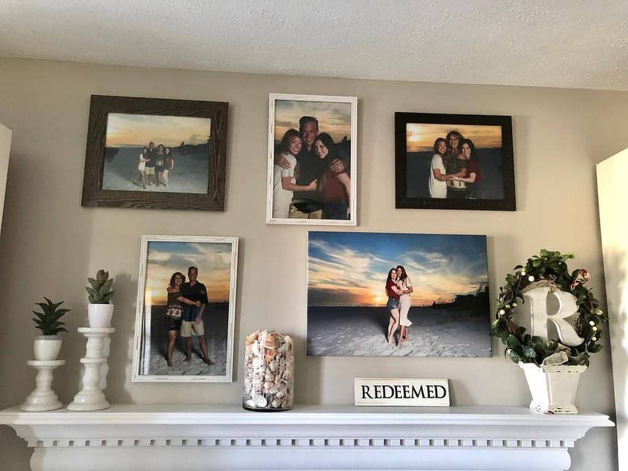 Family picture wall collage