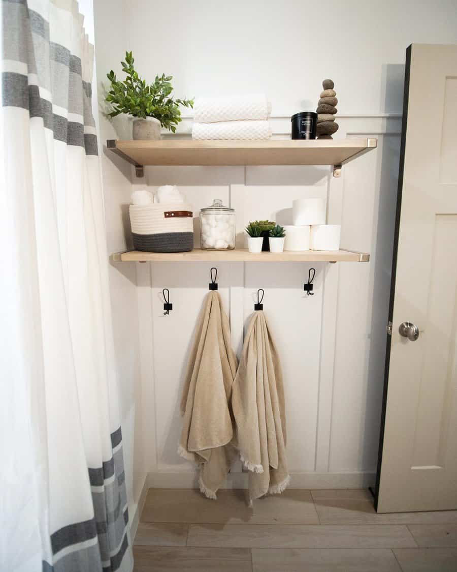 Farmhouse bathroom shelf