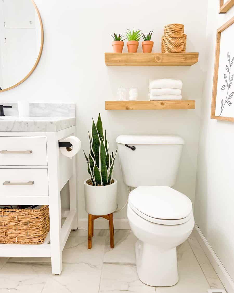 Farmhouse bathroom shelf