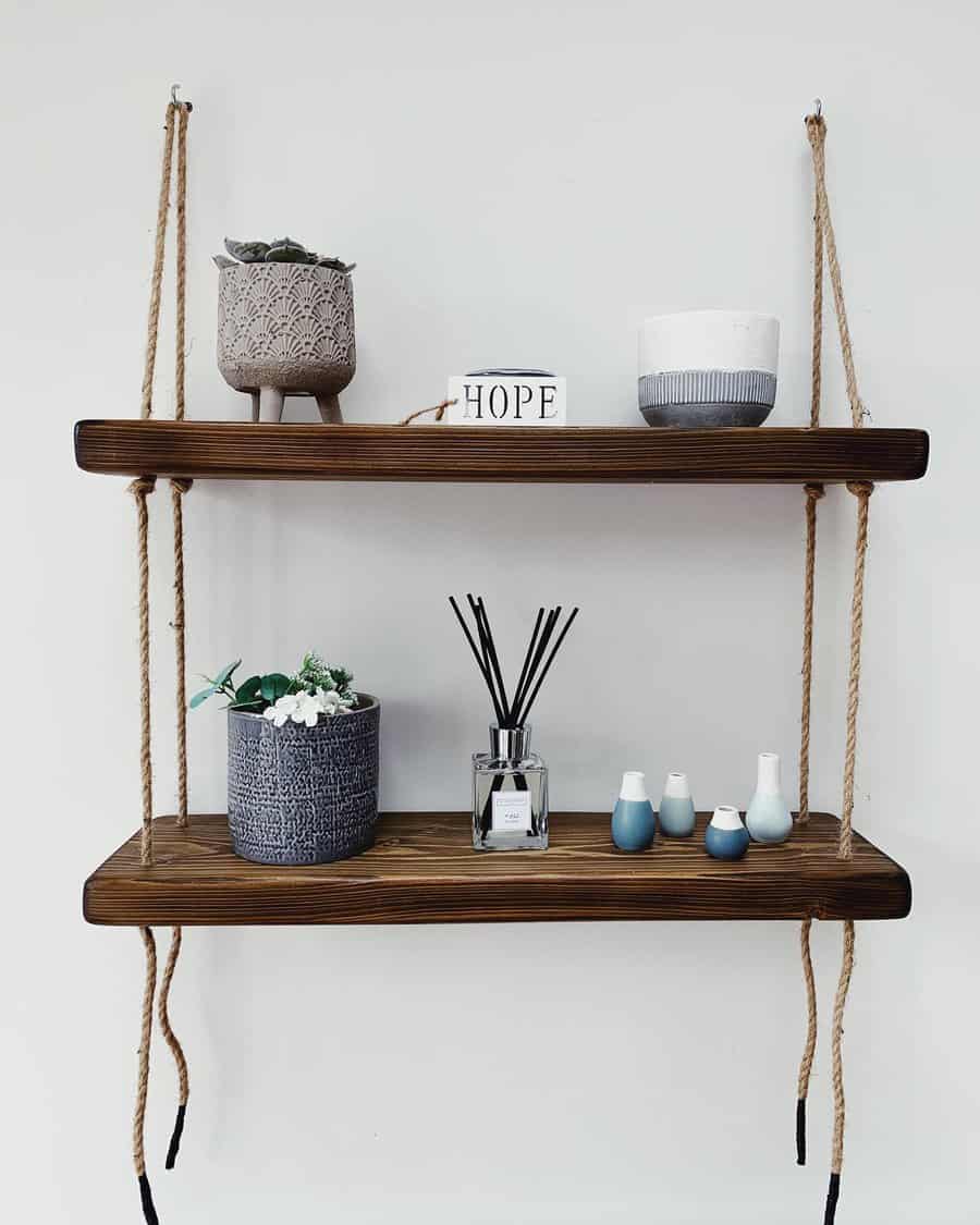 Farmhouse bathroom shelf