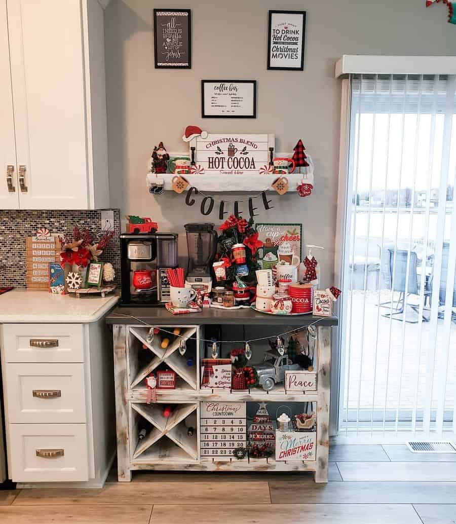 Farmhouse style coffee bar