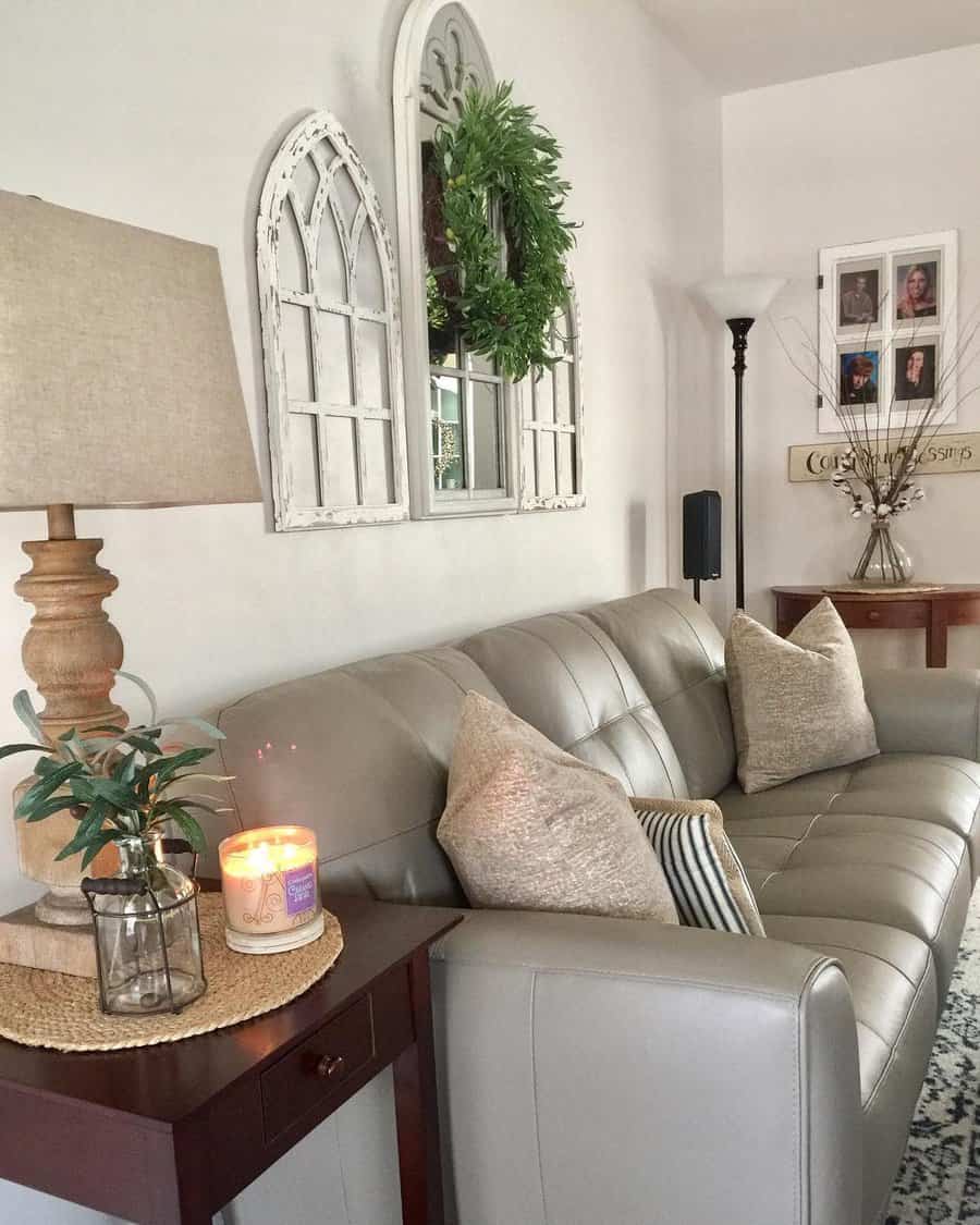 Country Living Room With Wall Art